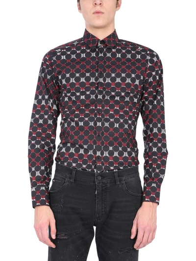 Shop Dolce & Gabbana Printed Fitted Shirt In Multi
