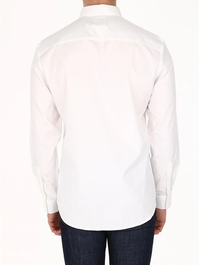 Shop Burberry Monogram Logo Shirt In White