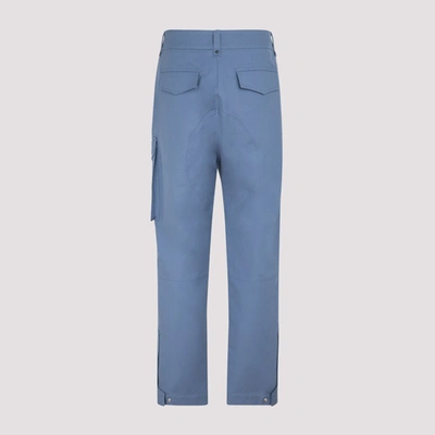 Shop Dior Homme Strap Detailed Cargo Pants In Blue
