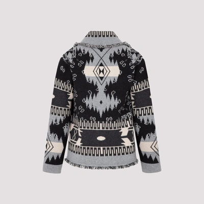 Shop Alanui Dream Big Bandana Cardigan In Multi