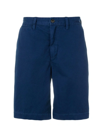 Shop Polo Ralph Lauren Side Pocket Chino Shorts In Blue