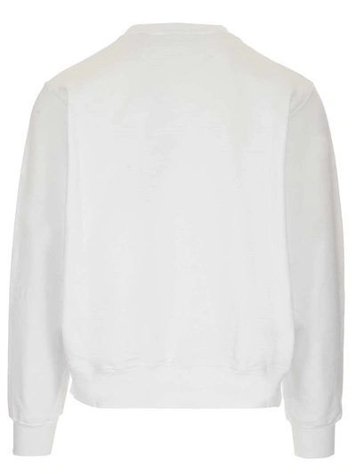 Shop Gcds Logo Embroidered Sweatshirt In White