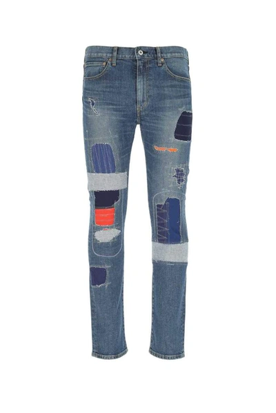 Shop Junya Watanabe Man Patchwork In Blue