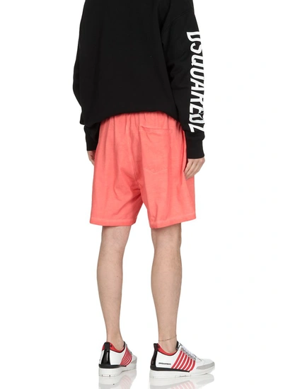 Shop Dsquared2 Logo Print Track Shorts In Pink