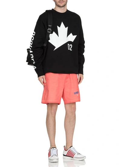 Shop Dsquared2 Logo Print Track Shorts In Pink