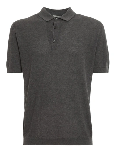 John Smedley Payton Dark Grey Wool Polo Shirt | ModeSens