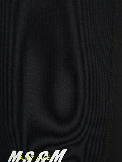 Shop Msgm Logo Print Sports Shorts In Black