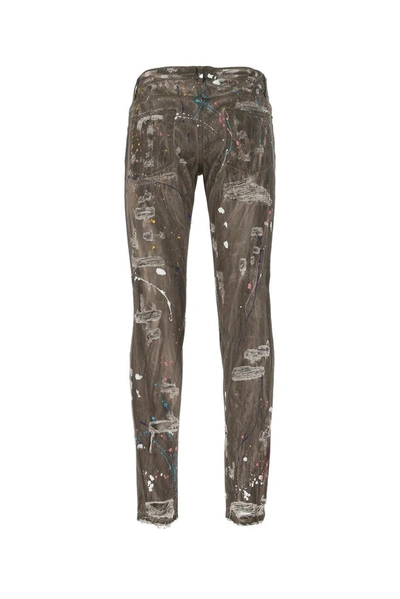 Shop Dolce & Gabbana Distressed Paint Splatter Jeans In Multi