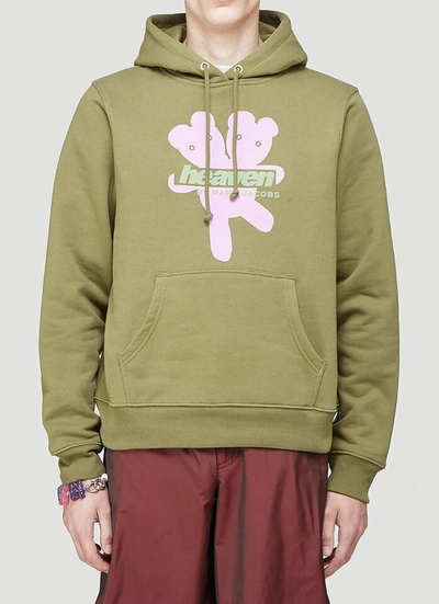 Shop Marc Jacobs Heaven By  Logo Print Hoodie In Green