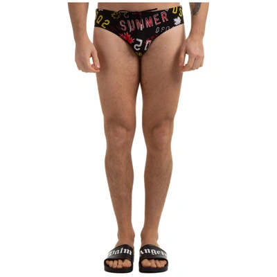 Shop Dsquared2 Graphic Print Swim Trunks In Multi