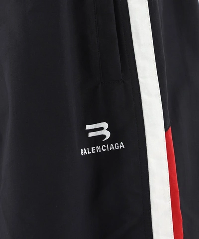 Shop Balenciaga Sporty B Track Pants In Black