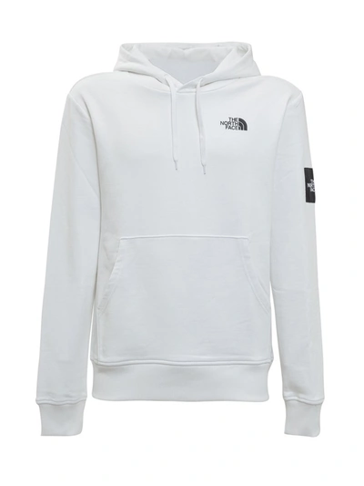 Shop The North Face Logo Printed Hoodie In White