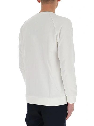 Shop Adidas Originals Loungewear Trefoil Essentials Crewneck Sweatshirt In White