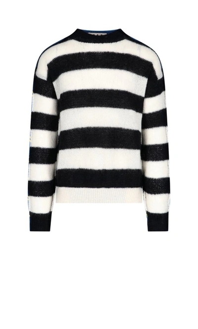 Shop Marni Striped Knit Sweater In Multi