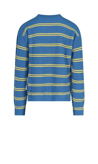 Shop Marni Striped Knit Sweater In Multi