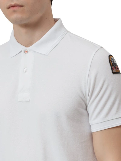 Shop Parajumpers Logo Print Polo Shirt In White