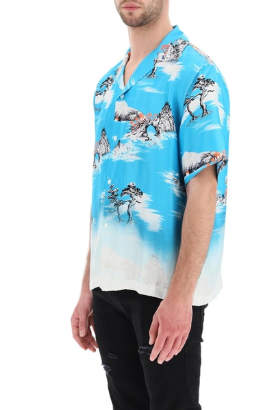 Shop Amiri Faded Aloha Print Hawaiian Shirt In Multi