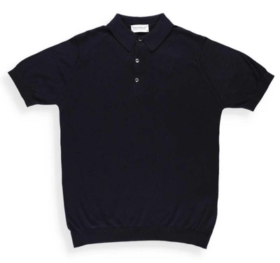 Shop John Smedley Keiran Classic Polo Shirt In Navy