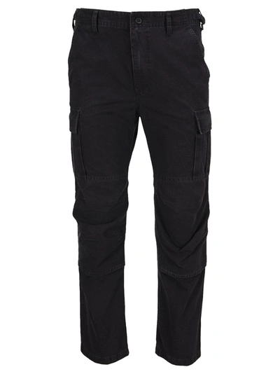 Shop Balenciaga Slim Fit Cargo Pants In Navy