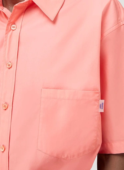 Shop Martine Rose Oversized Short Sleeve Shirt In Pink