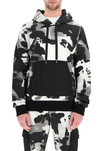 Shop Dolce & Gabbana Camouflage Print Hoodie In Multi