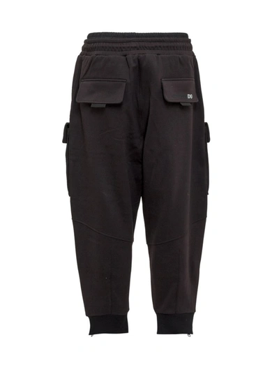 Shop Dolce & Gabbana Tapered Pocket Detail Pants In Black