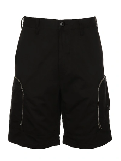 Shop Stone Island Shadow Project Zipped Pocket Cargo Shorts In Black
