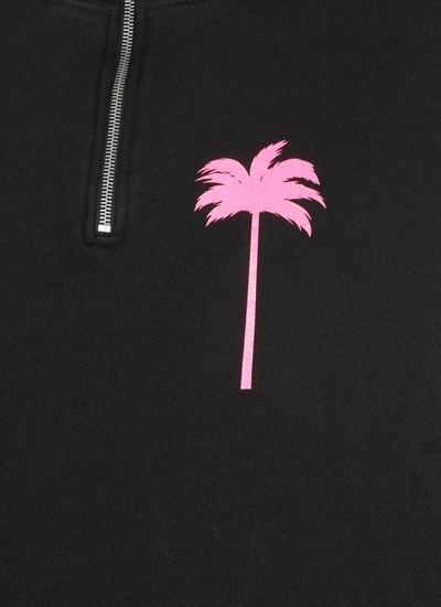 Shop Palm Angels Logo Half In Black