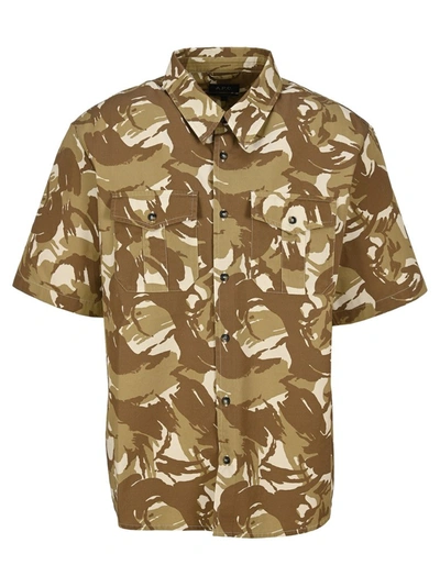 Shop Apc A.p.c. Joey Short Sleeve Shirt In Multi