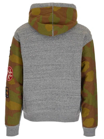 Shop Dsquared2 Camouflage Patchwork Drawstring Hoodie In Multi
