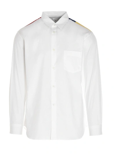 Shop Comme Des Garçons Shirt Patchwork Panelled Shirt In White