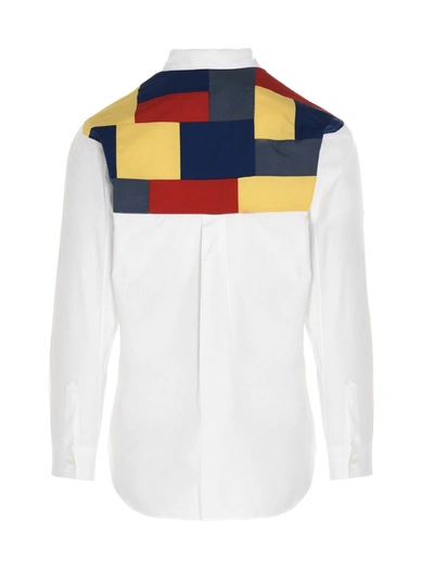 Shop Comme Des Garçons Shirt Patchwork Panelled Shirt In White