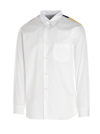 Shop Comme Des Garçons Shirt Patchwork Panelled Shirt In White