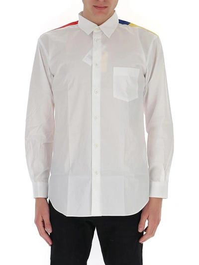 Shop Comme Des Garçons Shirt Patchwork Panelled Shirt In White