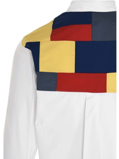 Shop Comme Des Garçons Shirt Patchwork Panelled Shirt In White