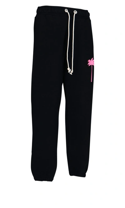 Shop Palm Angels Palm Tree Printed Sweatpants In Black