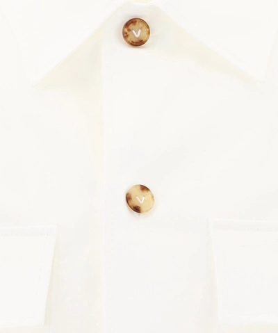Shop Bottega Veneta Short Sleeve Military Shirt In White