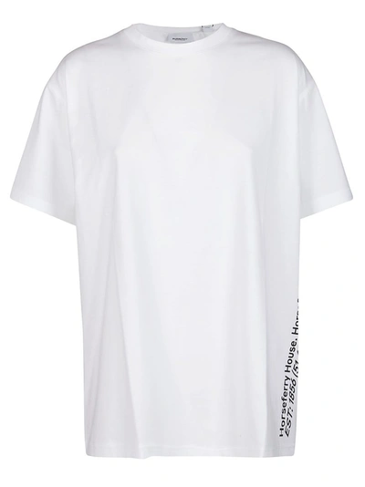 Shop Burberry Coordinates Print Oversized T In White