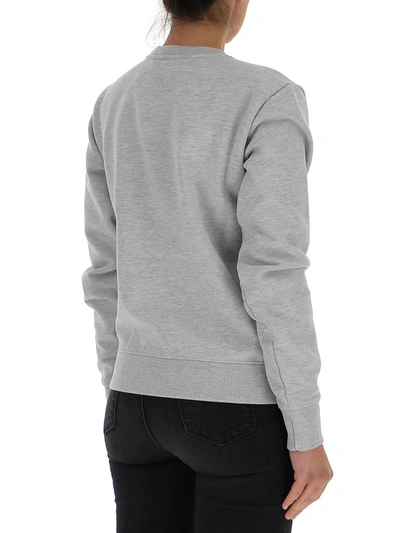 Shop Maison Kitsuné Big Fox Embroidered Sweatshirt In Grey