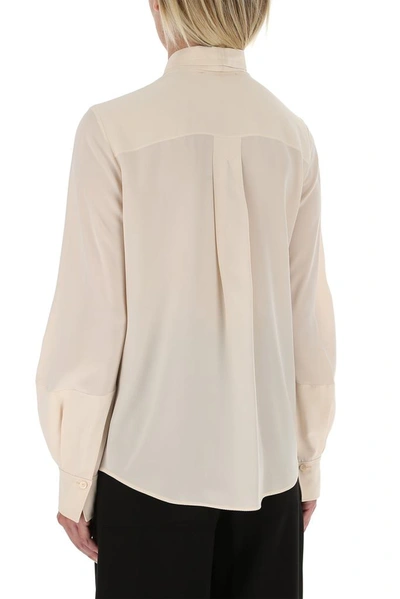 Shop Chloé Pussybow Blouse In Beige