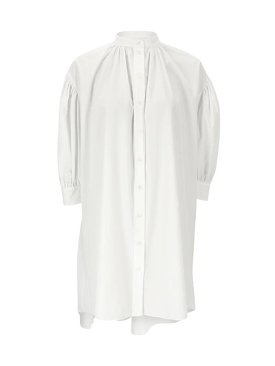 Shop Alexander Mcqueen Collarless Mini Shirt Dress In White