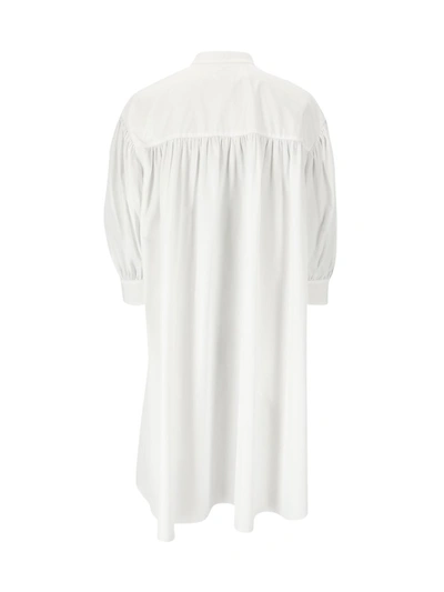 Shop Alexander Mcqueen Collarless Mini Shirt Dress In White