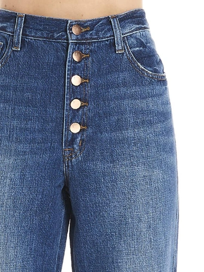 Shop J Brand Cropped Jeans In Blue