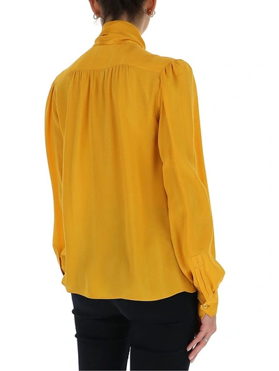 Shop Saint Laurent Loose Fit Shirt In Yellow