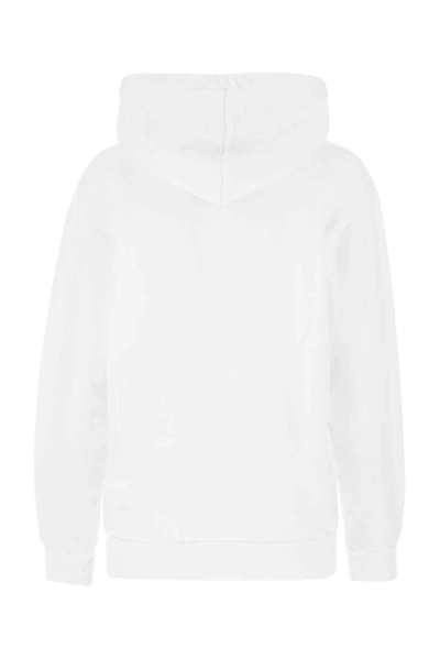 Shop Palm Angels Ibiza Sprayed Logo Print Hoodie In White