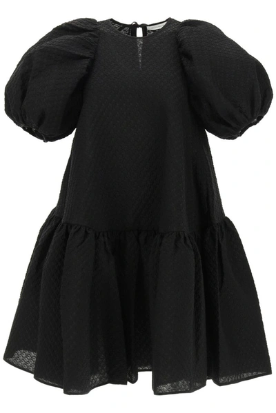 Shop Cecilie Bahnsen Alexa Puffed Sleeve Dress In Black