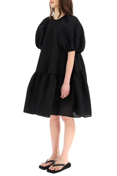 Shop Cecilie Bahnsen Alexa Puffed Sleeve Dress In Black