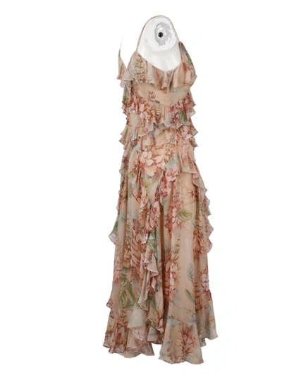 Shop Zimmermann Floral Print Ruffled Dress In Multi
