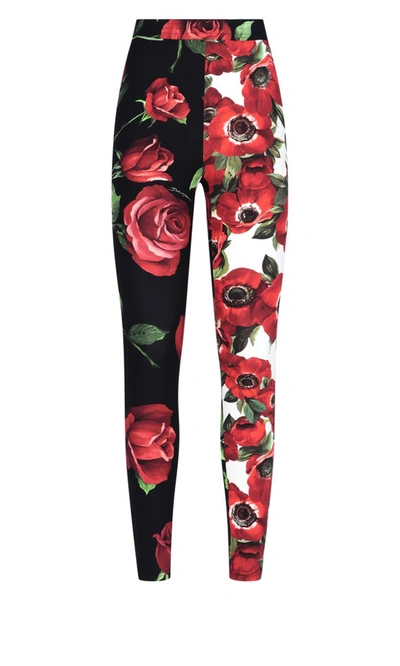Shop Dolce & Gabbana Patchwork Printed Trousers In Multi