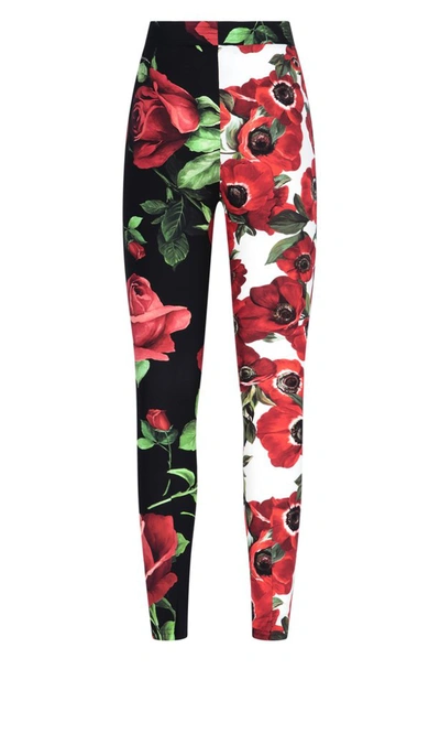 Shop Dolce & Gabbana Patchwork Printed Trousers In Multi